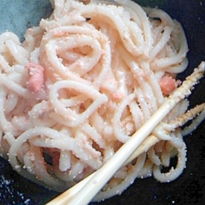 簡単　たらこうどん